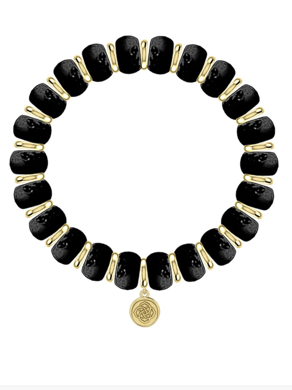Kendra Scott Rebecca Stretch Bracelet in Black and Gold